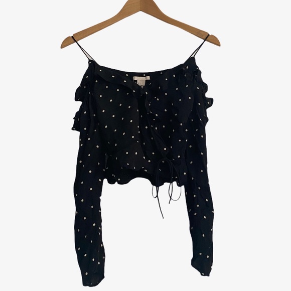 H&M TREND Off-the-Shoulder Wrap Cropped Blouse - Picture 7 of 7